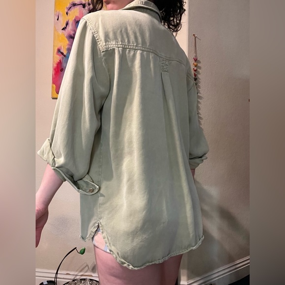 Zara Sage Green Shacket Jacket - Picture 4 of 4